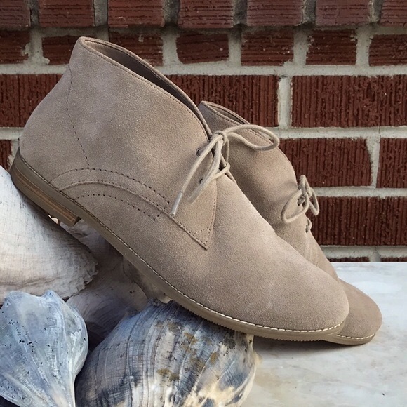 Franco Sarto Tan Suede Lace Up Ankle Boots Size 6.5 - Picture 3 of 15